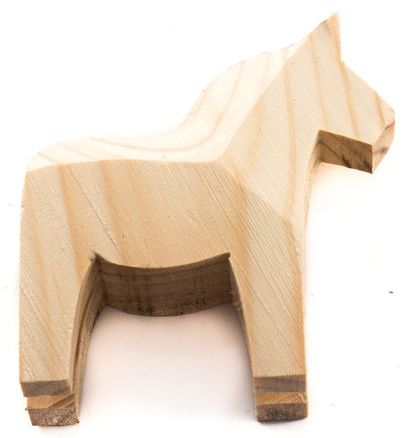 Dala-Pferd Holzrohling zum Schnitzen, ca. 10cm